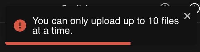 erreur de nombre de fichiers