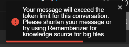 erreur de limite de jetons