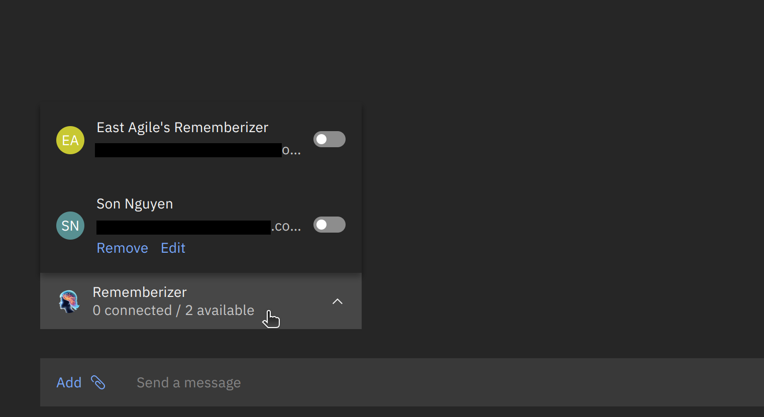 intégrations rememberizer