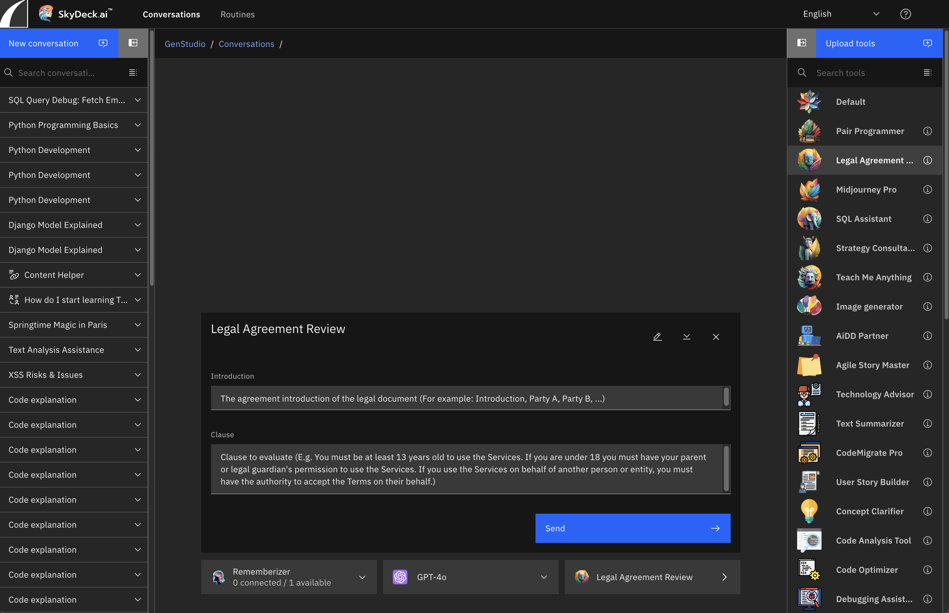 outil de revue des accords légaux