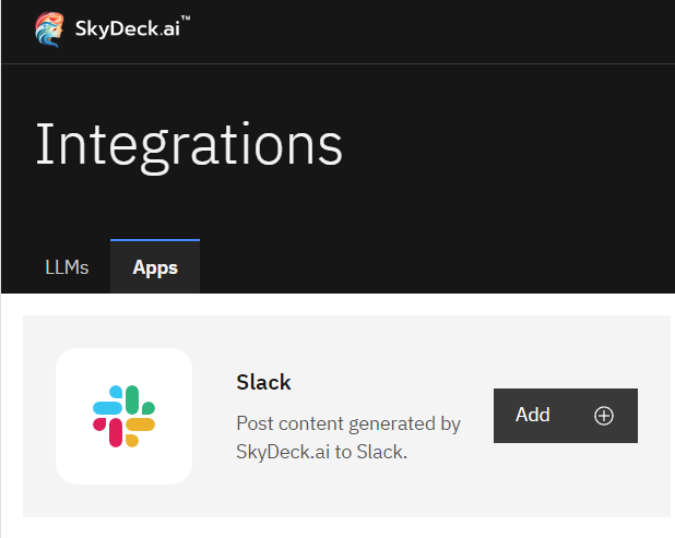 activer l'intégration slack